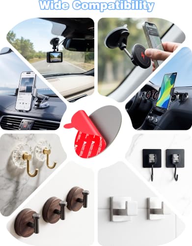 Sticky Adhesive for Car Phone Mount, 4Pcs 3.15" Double-Sided Pads - size: 3.15inches / 80mm