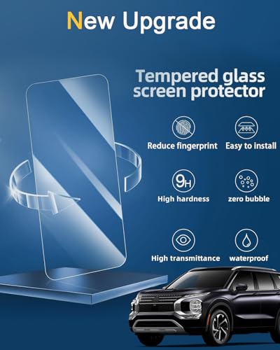 Screen Protector for Mitsubishi Outlander 2025-2026 Accessories 12.3 inch - size: for Outlander 12.3" screen