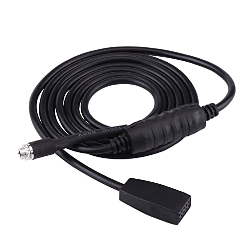 Auxiliary Input Adapter 3.5mm to 3.5mm Car Audio Cable with Red MP3 Cable and Black Aux for E46 1998 2006