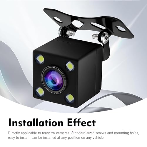 3 PCS Car Rear Camera Mount, Metal Adjustable Backup Camera Bracket, Stable Windshield Dash Cam Camera Replacement Stand for 13mm Screw, Universal for Most Cars (Black)