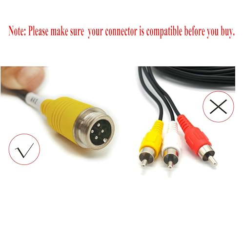 Bus Truck Vehicle Backup Cameras Wide View Angle cab cam Rearview Reverse Waterproof Night Vision 4 PIN Cam for Travel Trailer/Pickup/Van/RV Camper/Motor Home (12V,package not include extension cable) - color: DL003