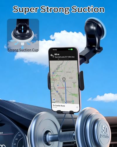 Wireless Car Charger Mount with Air Vent Clip & Suction Base, 15W Fast Auto-Clamping Charging Phone Holder for iPhone 17/16/15/14, Samsung S24/S23, etc.(Black) - color: suction cup version-Black