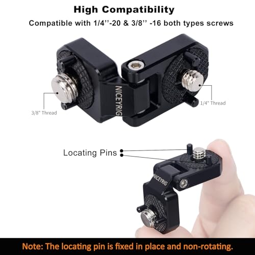 NICEYRIG Mini Right-Angle Plate L-Shape Mounting Bracketfor ARRI Thread-584