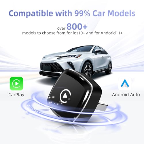 Wireless CarPlay Adapter for iPhone, 2 in 1 Android Auto Wireless Adapter - style: RM-KPL083