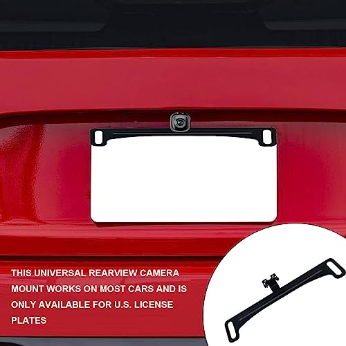 Universal Car Rear View License Plate Bracket - Mirror Mounted Rearview Camera Kit - Reverse Camera Installation Holder