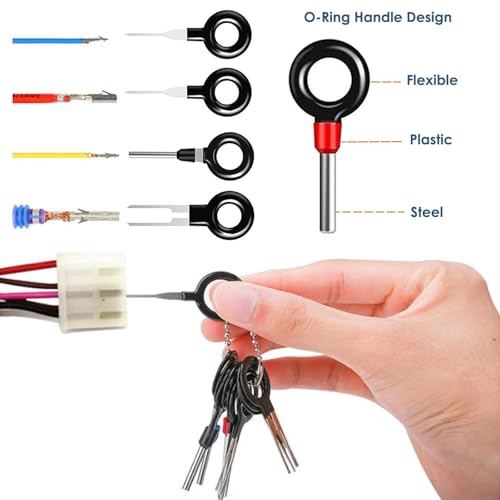LUOWPZI 8 PCS Automotive Electrical Disconnect Tool Kit - Electrical Connector Removal Pliers, Relay Puller, Hose Removal Pliers, Panel Clip Remover and Terminal Pin Extractor Tool Set for Car Repair - size: 8 Pcs
