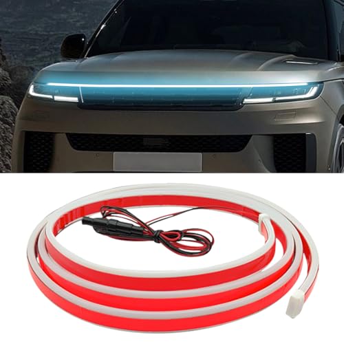 71 Inch Exterior Car LED Hood Light Strip, Ice Blue - color: Ice Blue
