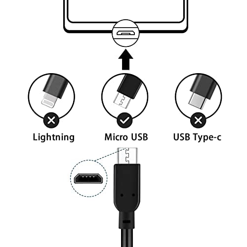 Micro USB Cable 1 FT (2-Pack), 2.4A Fast Charging & Sync Android Charger, USB 2.0 A to Micro B 5-Pin Cord, Compatible with Samsung Galaxy S7 S6 Edge, Note 5 4, Sony, PS4, Kindle, Fire TV and More - size: 1ft, style: 2 pack