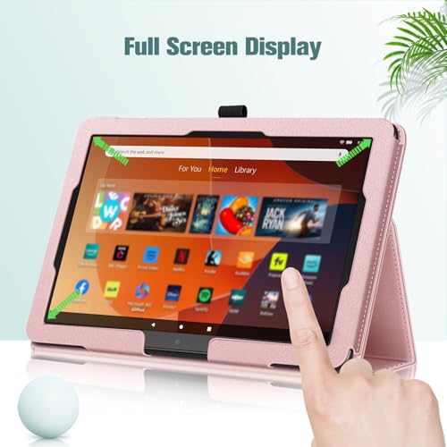 Fintie Folio Case for Amazon Fire HD 10 & 10 Plus 13th/11th Gen 2023/2021 - color: Rose Gold