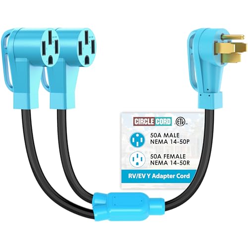 CircleCord RV/EV Y Adapter Cord 50 Amp to Two 50 Amp - style: 50A-50A-50A