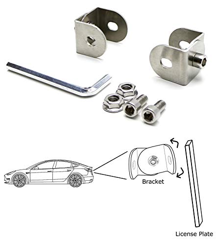 iJDMTOY Front/Rear License Plate Re-Position Bracket for All Car/Truck/SUV
