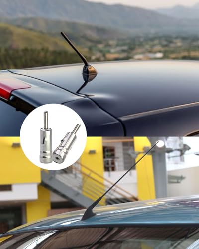 2Pcs DIN Male to ISO Female Car Radio Antenna Adapter