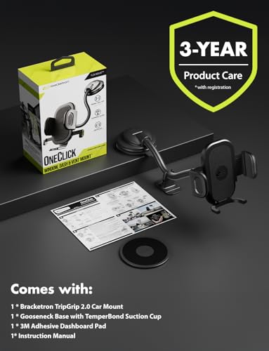 Bracketron TripGrip 2.0 Car Phone Holder Mount for Trucks Dash & Windshield - style: Windshield Flex 2.0