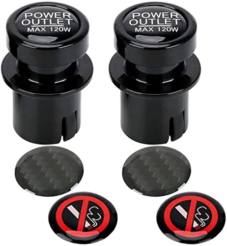 Cigarette Lighter Socket Cover Cap 2 Pack, Universal Waterproof Dustproof Plug for Car Power Port Outlet - Prevent Kids from Electric Shock