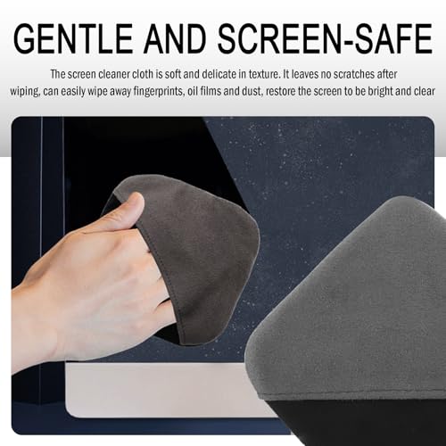 New Car Screen Cleaner Cloth,Double-Sided Car Touch Screen Cleaner Adopts Glove-Style Design,Reusable Microfiber Screens Cleaning Cloths for Dashboard & Display (Black) - color: Black