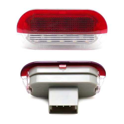 iJDMTOY Red/Clear Lens Full LED Side Door Courtesy Lamps Compatible With Volkswagen Golf R32 VR6 Jetta MK3 MK4 Beetle, By 18-SMD Red LED Lights & CAN-bus Error Free