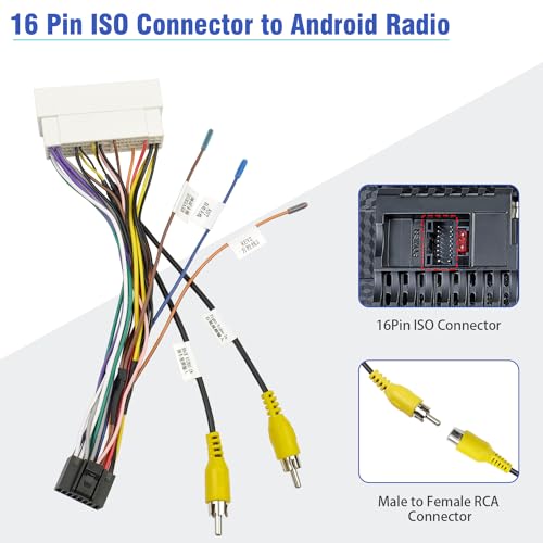 Android Radio Wiring Harness RCA Adapter for Hyundai Kia - style: 16P-38/35P+RCA for Hyundai/Kia 17-20