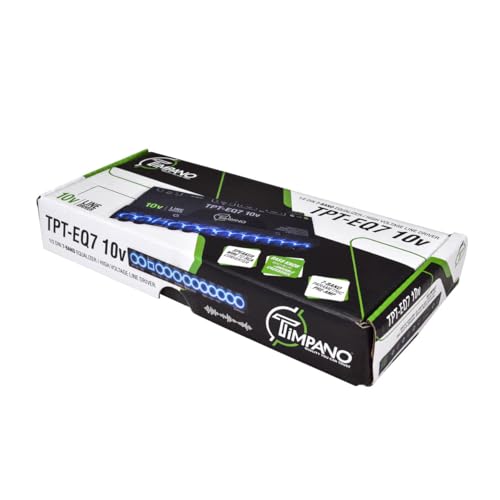 Timpano 7 band equalizer TPT-EQ7 10V High Voltage Line Driver 6 Channel RCA Output and Subwoofer Control and Crossover 1/2 Din Graphic Car Audio Eq with High Level Input
