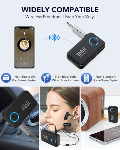 1Mii Bluetooth 6.0 Receiver for Car, AUX Bluetooth Car Adapter - style: ML100 (Standard)