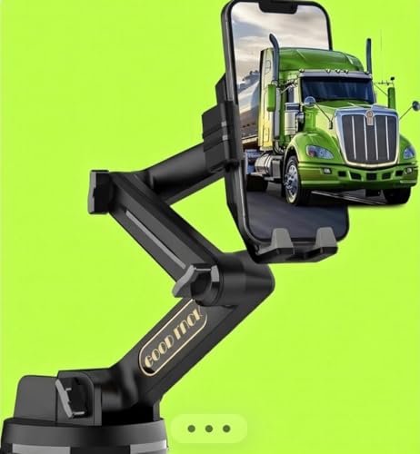 Truck Phone Holder Mount,Car Phone Holder,Dashboard Windshield Phone Holder 16.9 inch Long Arm,Super Suction Cup Compatible with Pickup Truck,Commercial Truck and All Phone
