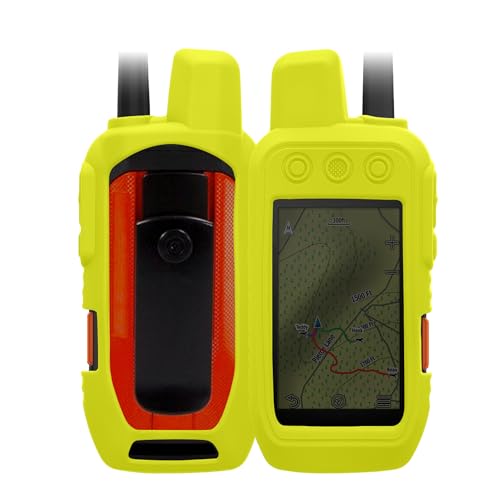 kwmobile Silicone Case for Garmin Alpha 200i / Alpha 300i Case - Protective Cover for GPS Handheld - Anti-Slip Outdoor Sleeve in Neon Yellow - color: neon yellow