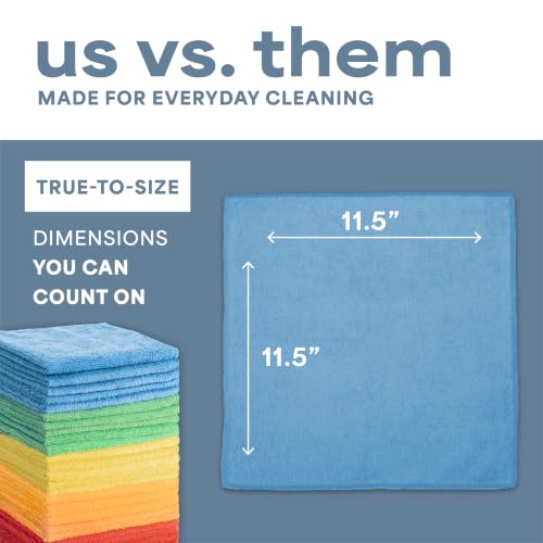 S&T INC. Microfiber Cleaning Cloth, 150 Pack, 11.5" x 11.5" - size: 150 Pack