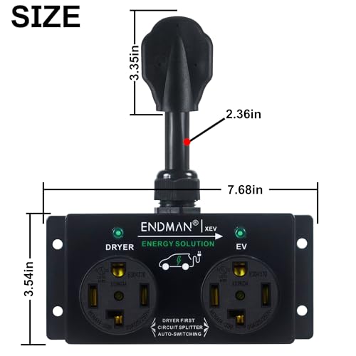 Automatic Power Switch for Dryer and EV Splitter (NEMA 14-30P Only)