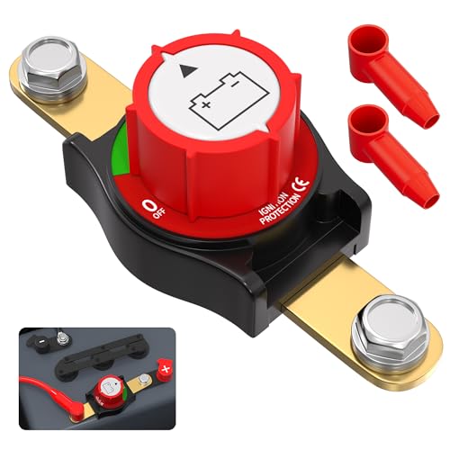 Joinfworld Side Post Battery Disconnect Switch 12V-48V 275A Waterproof Marine Battery Cut Off Switch 12 Volt for Car RV Boat ATV UTV Vehicles - color: 250A On-Off Side Post