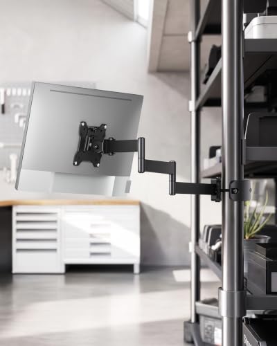 monTEK Long Arm Pole Mount Monitor Arm,17–32" Full Motion,22 lbs, 25" Reach - size: 25" Long Arm
