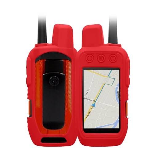 kwmobile Silicone Case for Garmin Alpha 200i / Alpha 300i Case - Protective Cover for GPS Handheld - Anti-Slip Outdoor Sleeve in Red - color: red