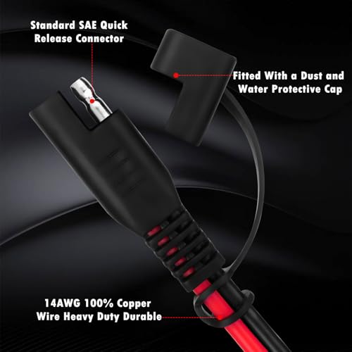 CUZEC 14AWG 2-Way Splitter, SAE Connector,1 to 2 SAE Connector Power Charger Adapter