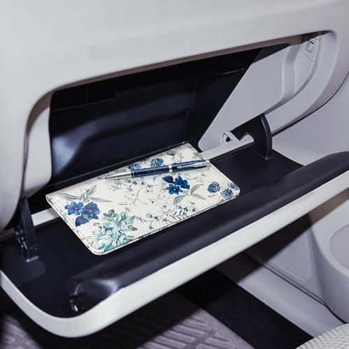 CoBak Car Registration and Insurance Holder - color: L-Indigo Floral Harmony