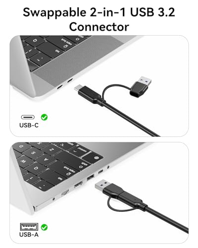 VANGREE Powered USB Hub,16 Ports 10Gbps USB C Hub, 8*USB-A 3.2+8*USB-C 3.2