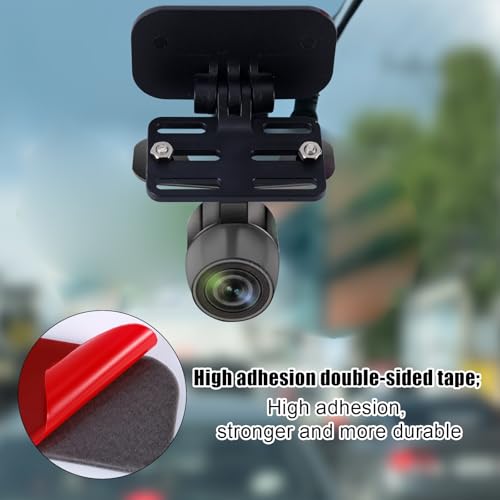 2pcs Rear Camera Holder, Adhesive Backup Camera Mount Dash Cam Mirror Mount Rear View Camera Bracket Reverse Camera Holder Rear Window Bracket, Easy to Install