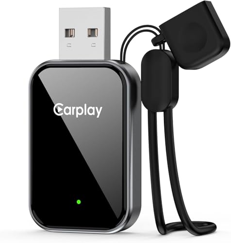 for CarPlay Wireless Adapter for Apple iPhone & Cars with Built-in CarPlay - color: Black