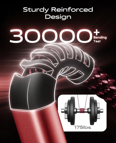 USB C to C Cable 6FT, USB C Cable Fast Charging 60W, USBC to USBC Cable - color: Red, size: 6FT, style: USB C to USB C