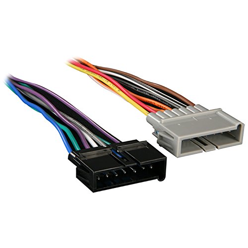 Metra 44-EC18 18-Inch Antenna Extension Cable & Metra 70-1817 Radio Wiring Harness for Chrysler/Jeep 1984-2006 Harness - style: Cable + Wiring Harness