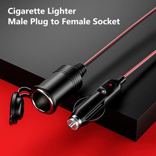 KEWIG 12/24V 13FT 16AWG Heavy Duty Car Cigarette Lighter Extension Cord - size: 13 ft
