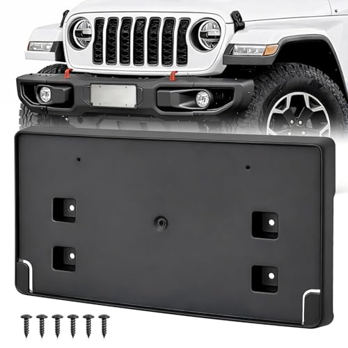 Nilight Front License Plate Bracket for JL 2018-2026# 68295610AA CH1068150 - color: Jeep JL& JT 2018-2026