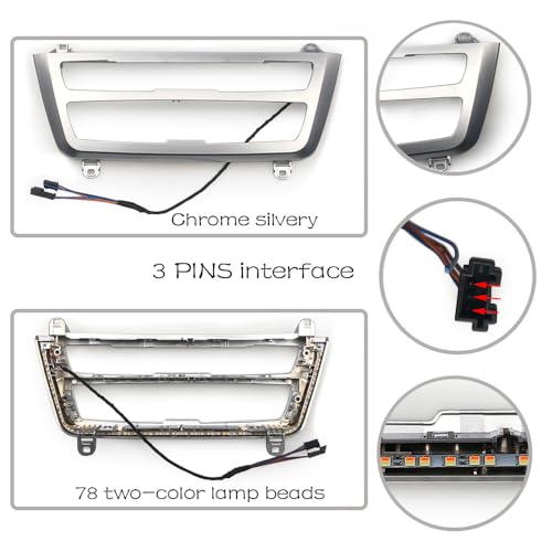 Center Two-color Ambient Light For BMW 3 4 Series 3GT M3 M4 - color: Silver