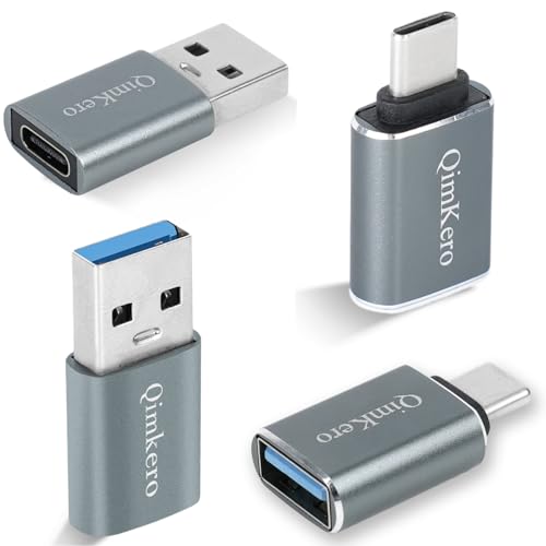 (4-Pack) 2 * Type C Female to A Male Charger Converter & 2 * USB C Male to USB Female OTG Adapter, for iPhone 16 15 14 13 Plus Pro Max,Apple Watch 10,Airpods,iPad,Car,Samsung Galaxy S23 S24 Ultra