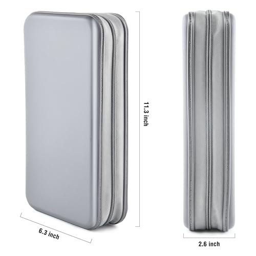 96‑Capacity Hard Plastic CD/DVD Binder for Car, Home & Travel - color: Silver