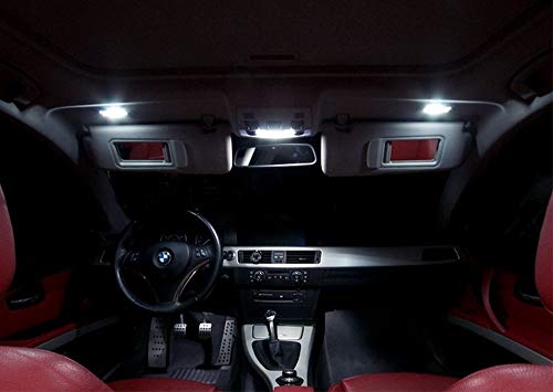 iJDMTOY LED Sun Visor Vanity Mirror Lights For BMW 5/7 Series - style: Grey