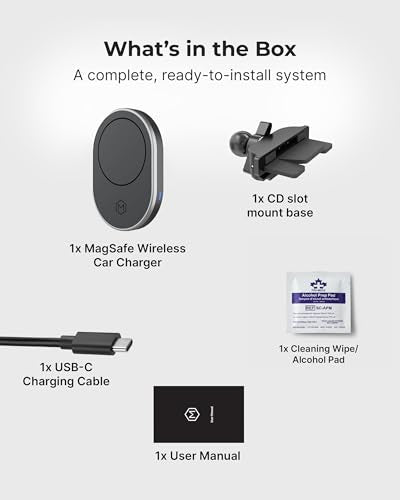 MagSafe 15W Fast Wireless Car Charger CD Slot Phone Mount - style: MagSafe 15W WCC - CD Slot