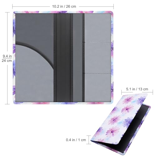 LumiMokki Premium Car Registration & Insurance Card Holder, Floral - color: Floral B