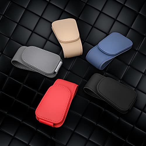 Sunglass Holder for Car Sun Visor Sunglasses Clip Car accessories -Red - color: Red
