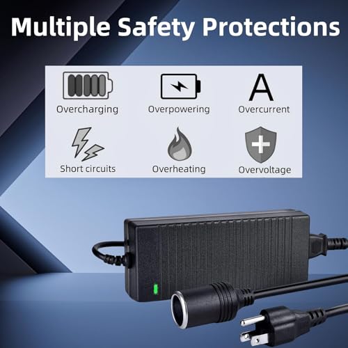 180W AC to DC Converter, 110V-240V to 12V/15A, Cigarette Lighter Socket AC/DC Adapter Power Supply for Car Inflator,Car Refrigerator,Car Vacuum, 7.2FT - color: 12V 15A