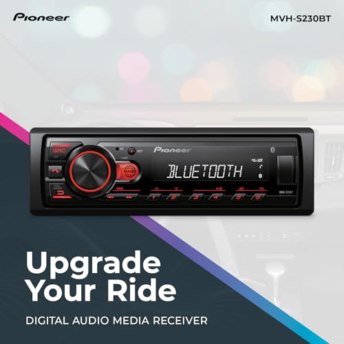 Pioneer MVH-S230BT 1-Din Car Stereo with Bluetooth, USB, AM/FM Radio