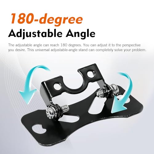 3 PCS Car Rear Camera Mount, Metal Adjustable Backup Camera Bracket, Stable Windshield Dash Cam Camera Replacement Stand for 13mm Screw, Universal for Most Cars (Black)