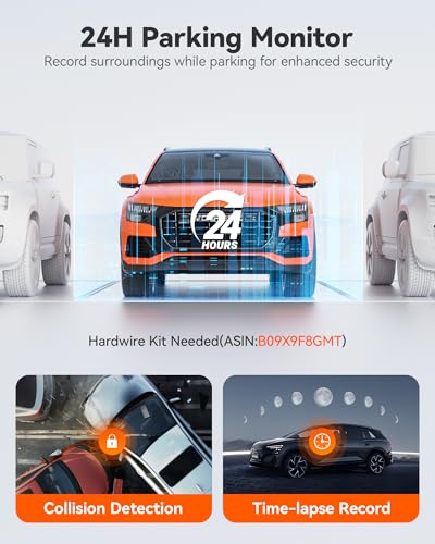 WOLFBOX G850 PRO 4K Mirror Dash Cam with ADAS and BSD,64GB Card,5.8GHz WiFi